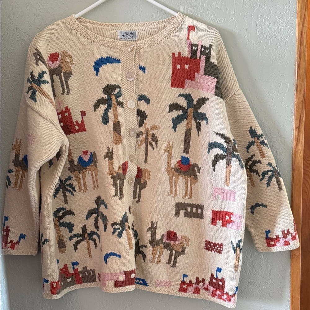 Cream Hand Knitted Cardigan
